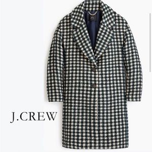 J. Crew Tweed Checkered Coat